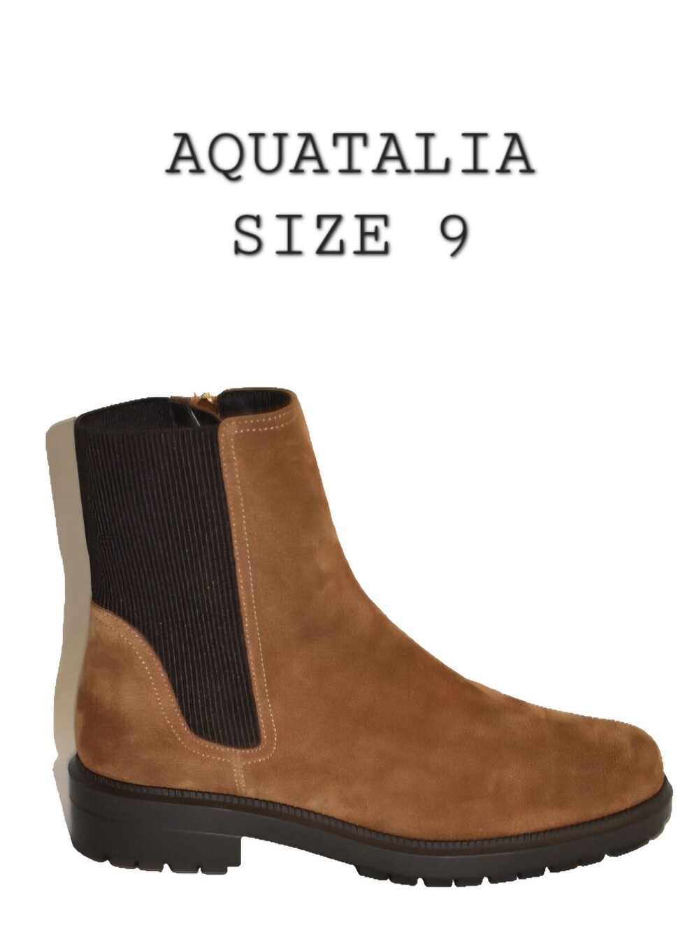 Aquatalia Lauda Brown Suede Ankle Boots Size 9